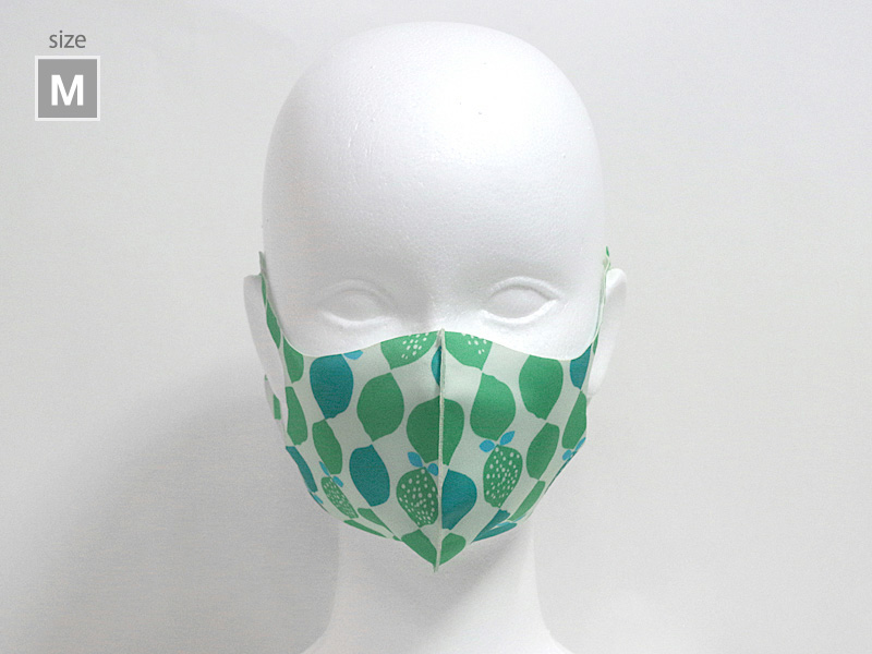 レモン　ライムグリーン　薄型マスク