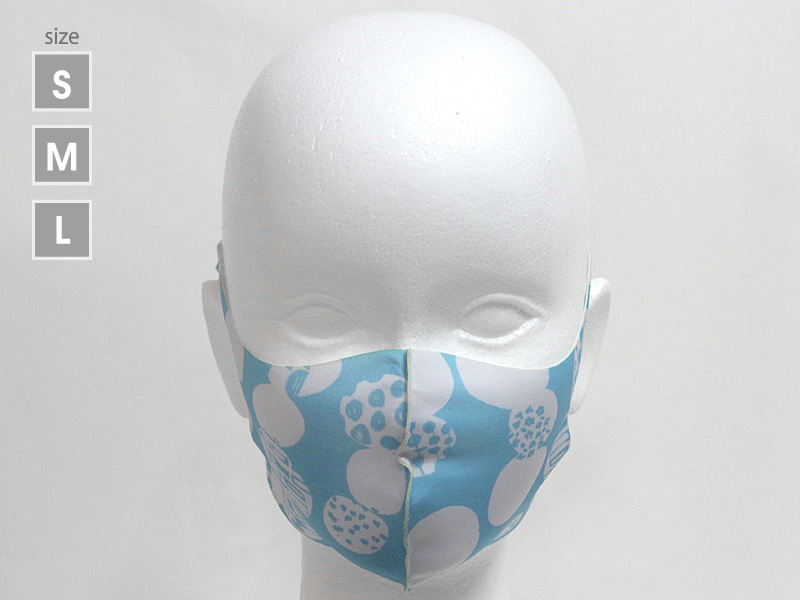 水玉ダンス　ホワイト　薄型マスク