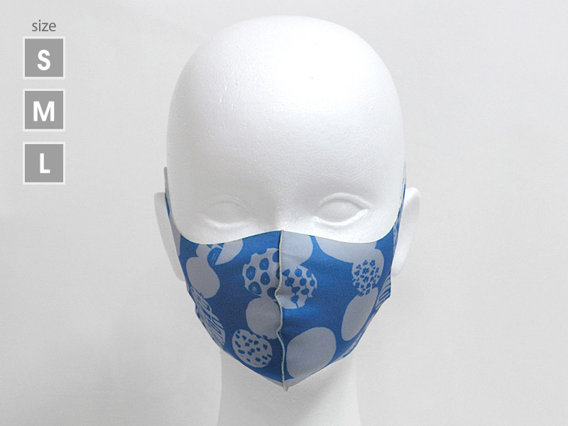 水玉ダンス　ライトグレー　薄型マスク