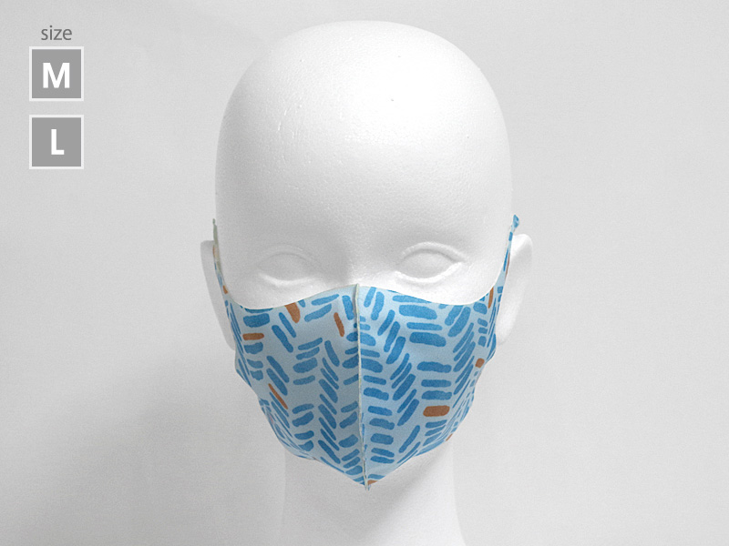 波乗り　ライトブルー　薄型マスク