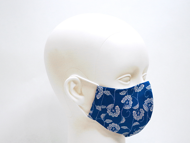 水引飾り　ブルー　マスク