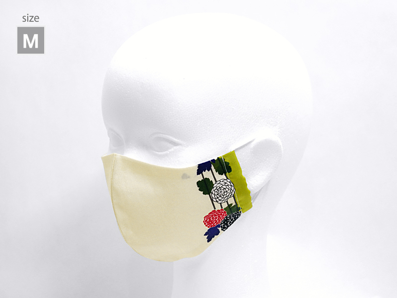 ぼんぼり菊　オフホワイト　マスク