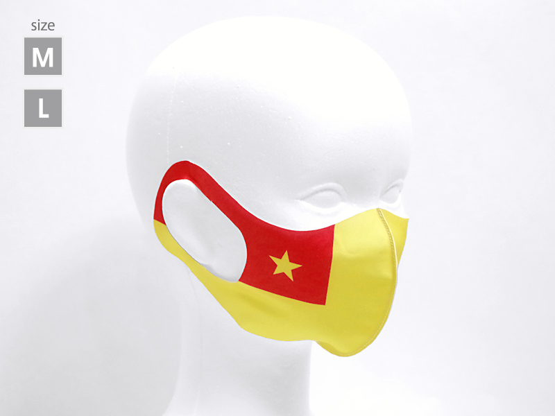 ナショナルフラッグ　ベトナム　薄型マスク