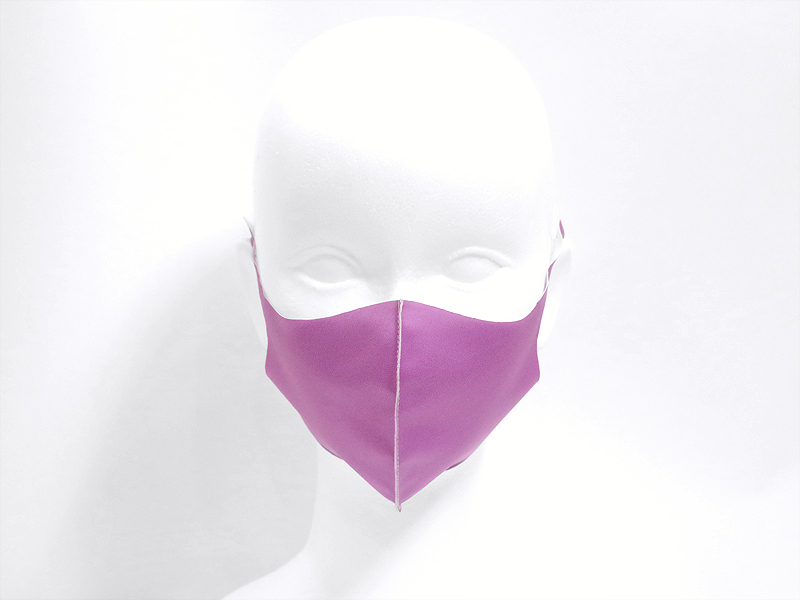 Small face mask, ruddy pink - Click Image to Close