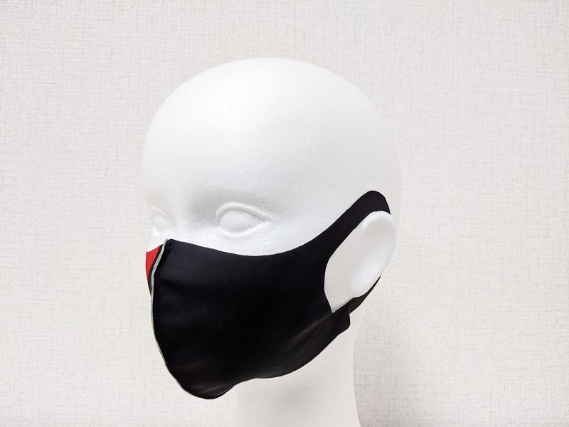 ブラック&レッド 1231　薄型マスク
