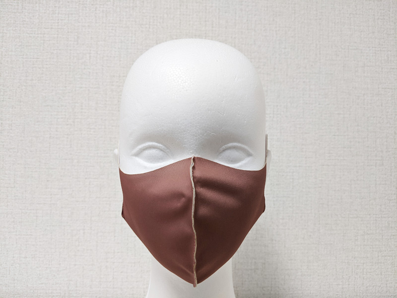 ペーズリーライン　ベージュ　薄型マスク