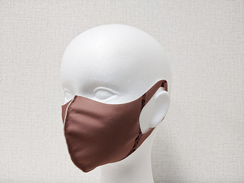 ペーズリーライン　ベージュ　薄型マスク