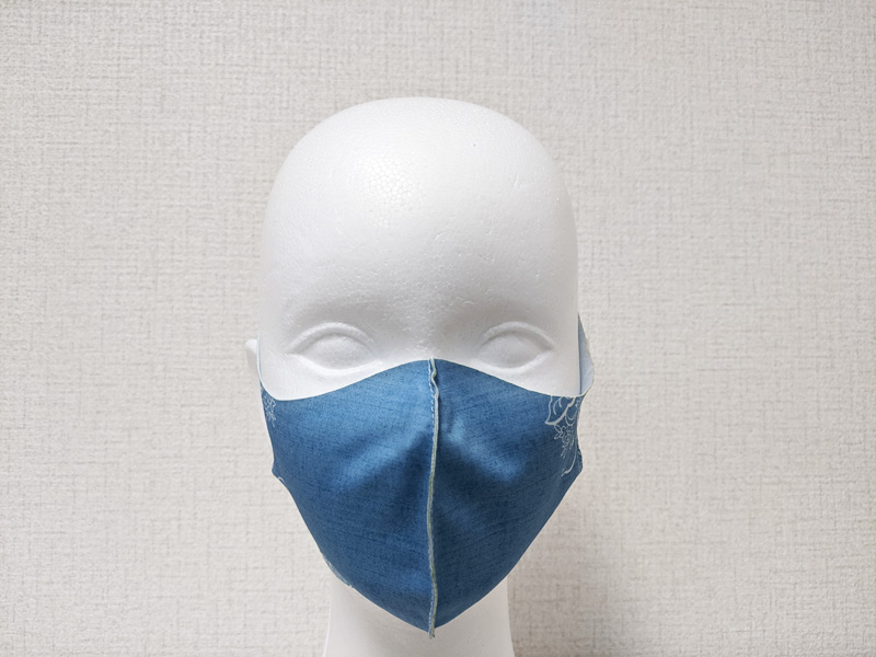 アラベスクレース　ライトブルー　薄型マスク