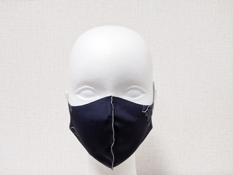 アラベスクレース　ダークグレイ　薄型マスク