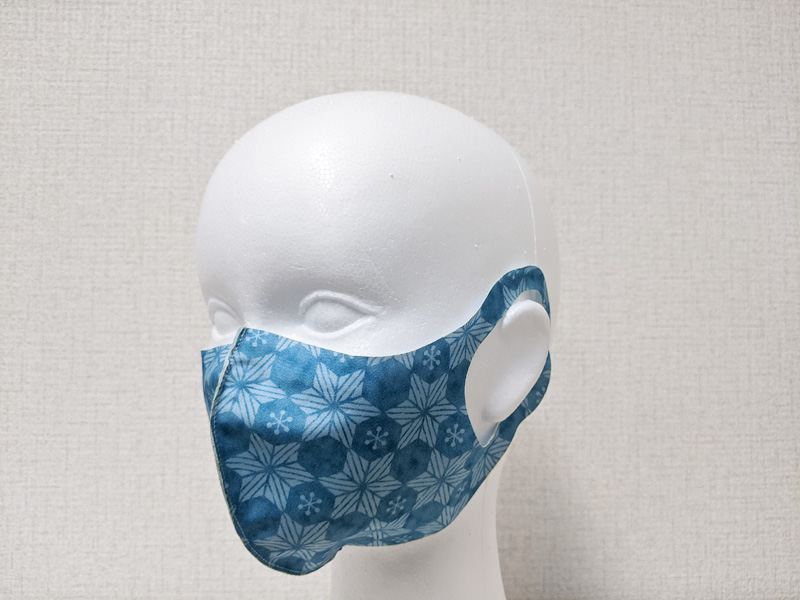 氷結　ライトブルー　薄型マスク