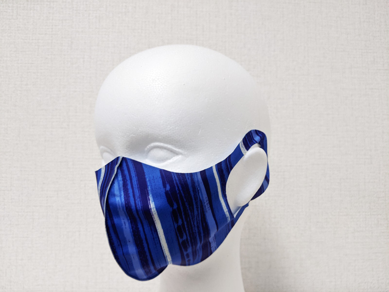竹林　ブルー　薄型マスク